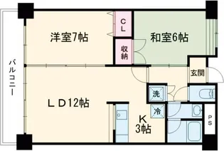 エルミタージュ天神【5階】の間取り