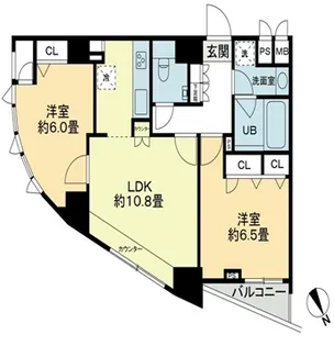 クロスレジデンス蒲田【14階】の間取り