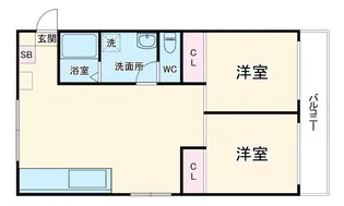 藤白台住宅D35棟【3階】の間取り