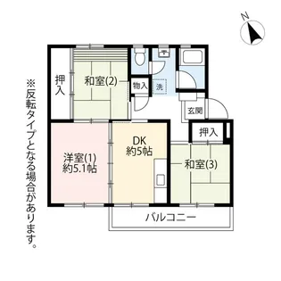 UR国立富士見台【4階】の間取り