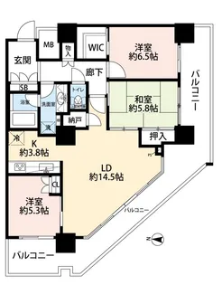 イーストコモンズ清澄白河セントラルタワー【3階】の間取り