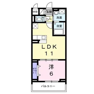 別所中の町アパート(028123701)【3階】の間取り