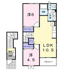 プリムヴェール【2階】の間取り