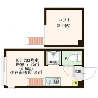 ハーモニーテラス南長崎【1階】の間取り