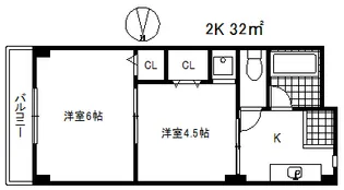 マンションエイト【1階】の間取り