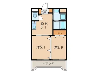 フィーナス熊本【3階】の間取り
