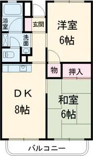 グリーンコーポ金田3号棟【1階】の間取り