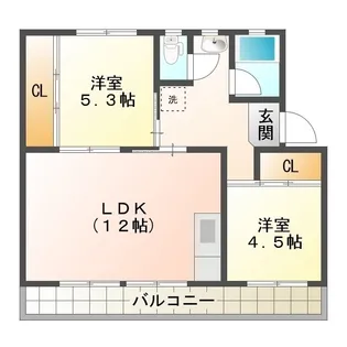 川田コーポラスA【1階】の間取り