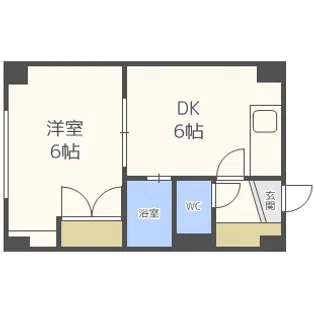 FCファーネスト栄町(旧フラット4016)【4階】の間取り