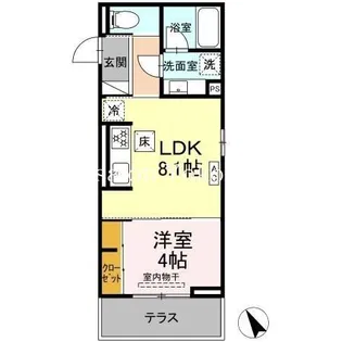 DBless和田町【1階】の間取り