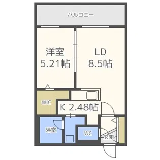 VILLETTA山の手【1階】の間取り