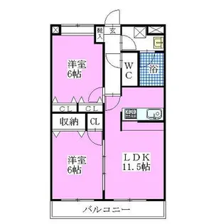 コンフォール上山【2階】の間取り