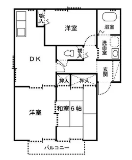フローラ東山B【2階】の間取り