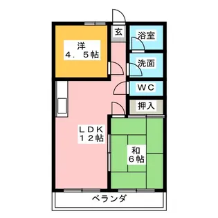 ベルメゾン【4階】の間取り