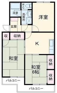 マンションブルースカイ【3階】の間取り
