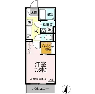 ウェルデンスD-stay【2階】の間取り
