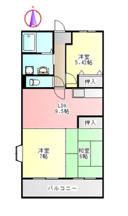 アンシュレール大井【2階】の間取り