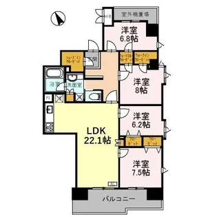 プレミスト金沢駅西本町【14階】の間取り