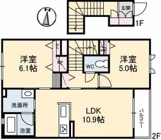 アヴァンス イズミダ【2階】の間取り