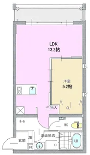 ローズコート元町【2階】の間取り