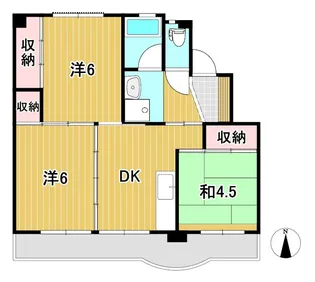 ビレッジハウス十王1号棟【2階】の間取り
