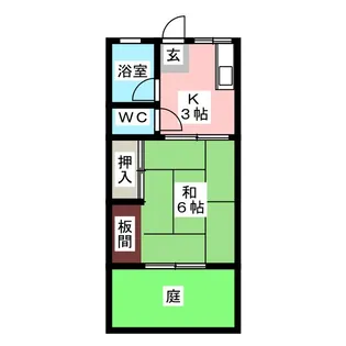シティハイム第2向陽【1階】の間取り