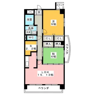 イーストリバージュ【5階】の間取り