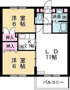 メイプルコート館坂【3階】の間取り