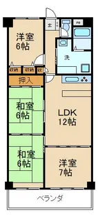 朝日プラザ香里菊ケ丘【3階】の間取り