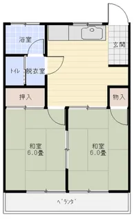 鹿島ハイツ【2階】の間取り