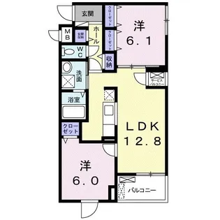 メゾンスピカ【4階】の間取り