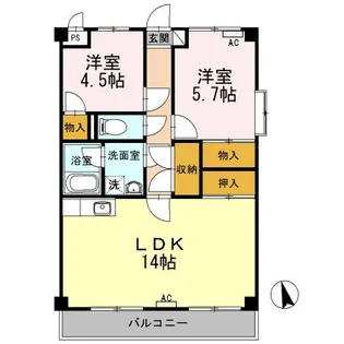 シャルムマスダIII【1階】の間取り