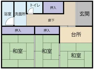 福島県いわき市金山町南台【一戸建】の間取り