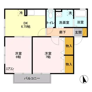 セジュール結城 B【2階】の間取り