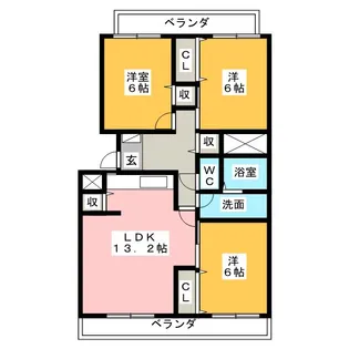 MESSAGE桜橋【3階】の間取り