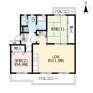 UR金沢シーサイドタウン並木一丁目第二【3階】の間取り