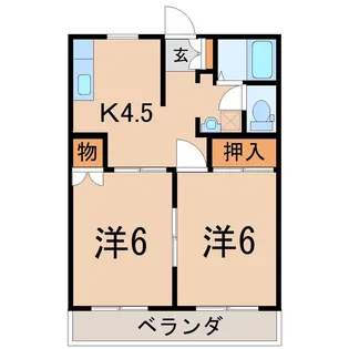 アミィハイム【1階】の間取り