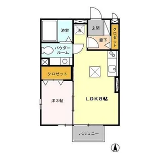 モデルノ B【1階】の間取り