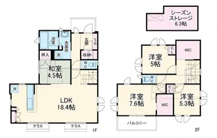 神奈川県藤沢市辻堂元町6【一戸建】の間取り