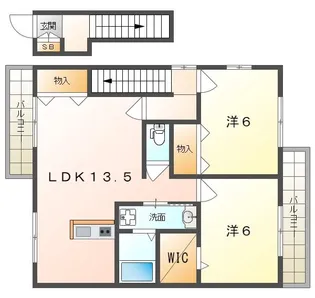 ラーク・ブリエ南【2階】の間取り