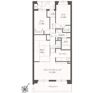 YMレジデンス相模大野【4階】の間取り