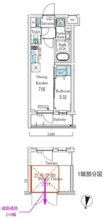 プライムブリス中野富士見町II【1階】の間取り