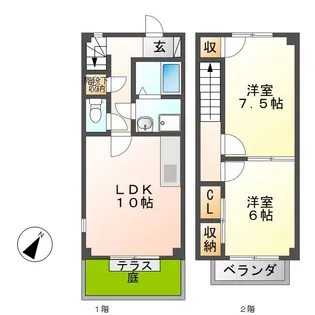 terrace paddyI(テラスパディー)【1階】の間取り