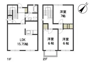 岡山県岡山市北区西崎2【一戸建】の間取り