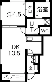 アバンセ B棟【1階】の間取り