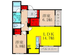 マ・メゾン正雀【3階】の間取り