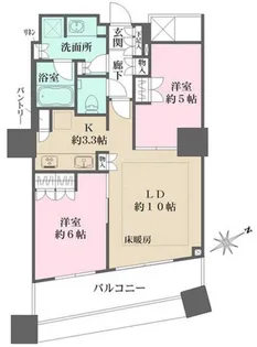 東京都新宿区西新宿5【マンション】の間取り