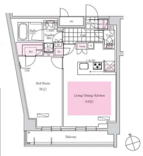 アーバネックス三田【13階】の間取り