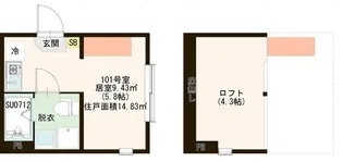 東京都江戸川区北小岩8【アパート】の間取り