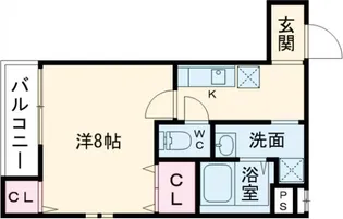 フジパレス上野芝V番館【3階】の間取り